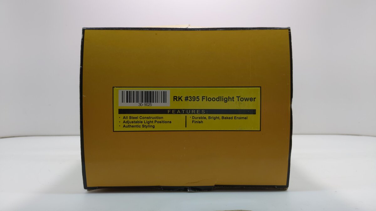 MTH 30-9025 O Gauge Yellow Floodlight Tower #395 NIB
