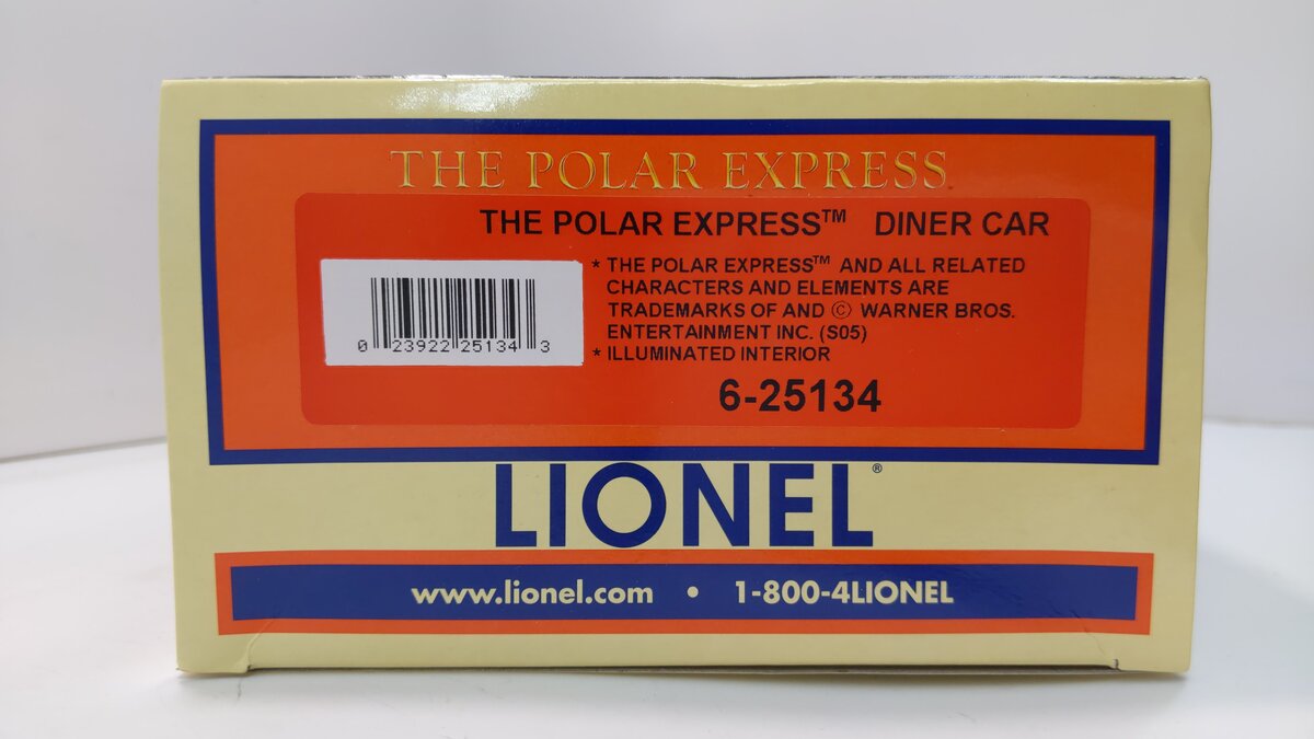 Lionel 6-25134 O Gauge The Polar Express Diner Add-On Car LN/Box