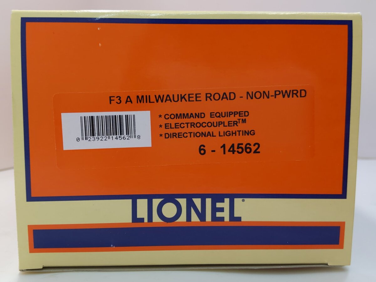Lionel 6-14562 O Gauge Milwaukee Road F3 A Non-Powered Diesel Locomotive LN/Box