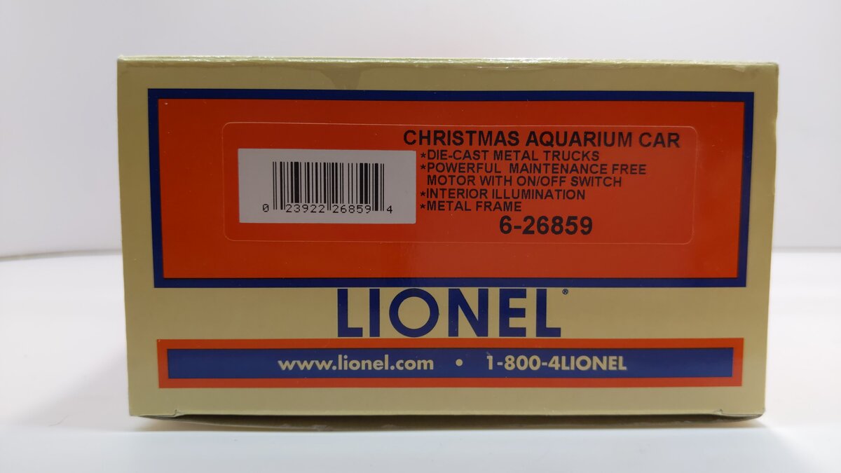 Lionel 6-26859 O Gauge Lionelville Christmas Aquarium Car LN/Box