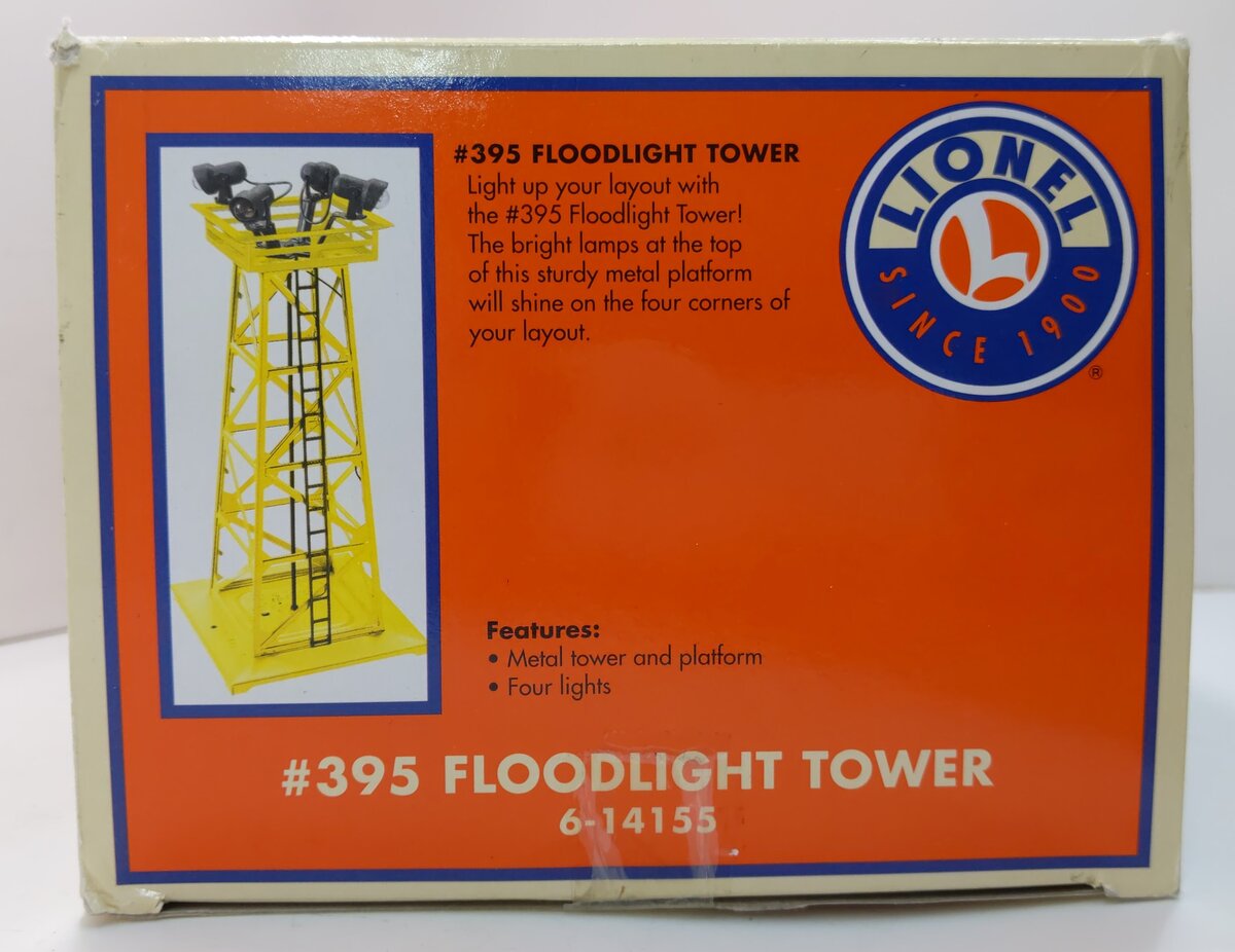 Lionel 6-14155 O Yellow Floodlight Tower #395 LN/Box