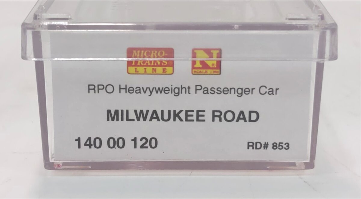 Micro-Trains 14000120 N Milwaukee Road 60' RPO Heavyweight Passenger Car #853 LN/Box