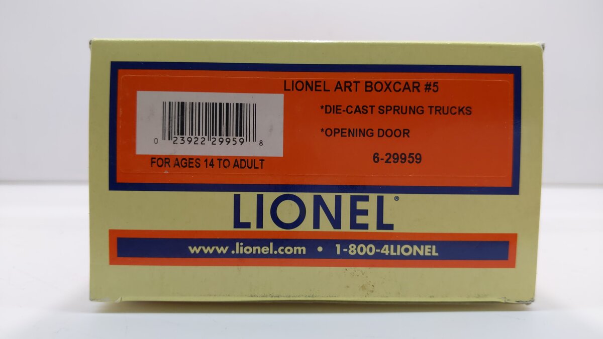 Lionel 6-29959 O Gauge 1952 Lionel Art Boxcar #5 LN/Box