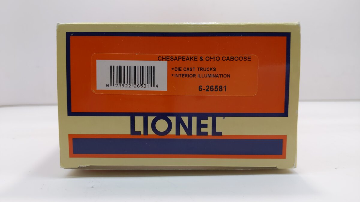 Lionel 6-26581 Chesapeake & Ohio Caboose #C-1831 NIB