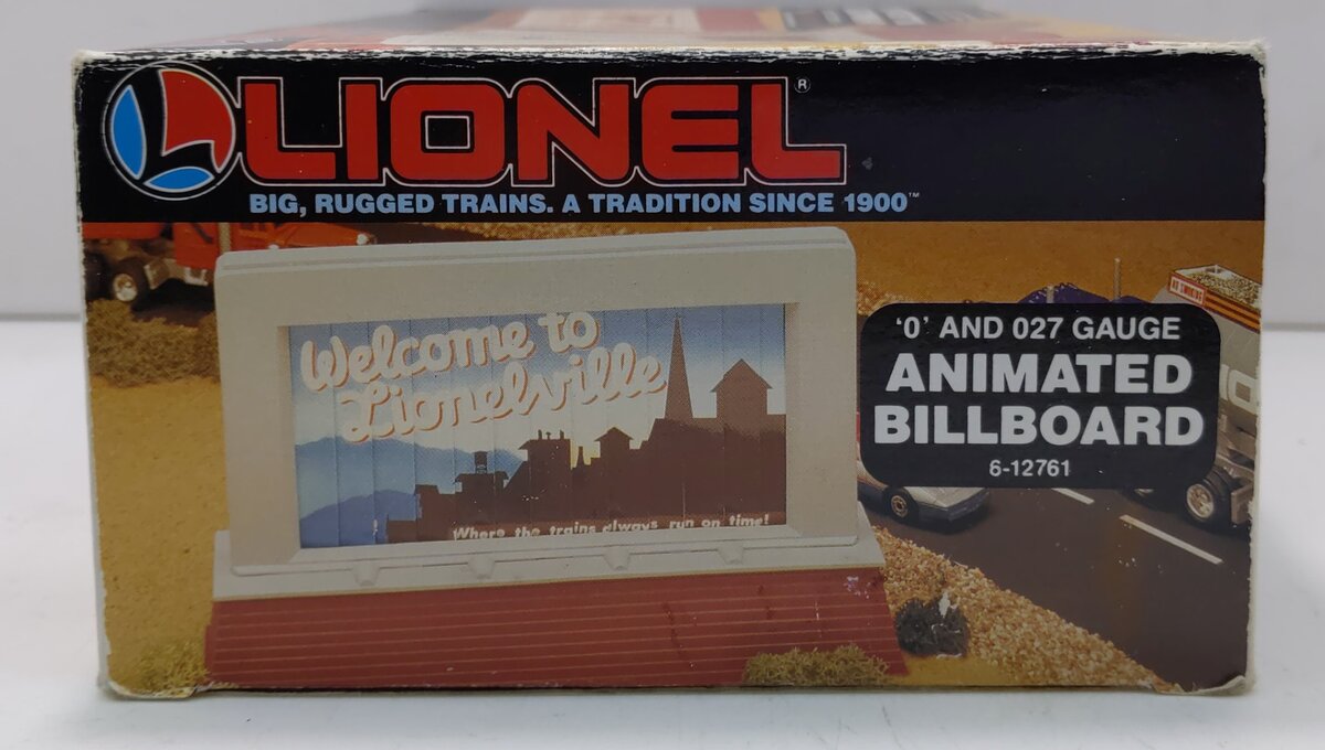 Lionel 6-12761 O/O27 Scale Lionelville Animated Billboard One Piece NIB