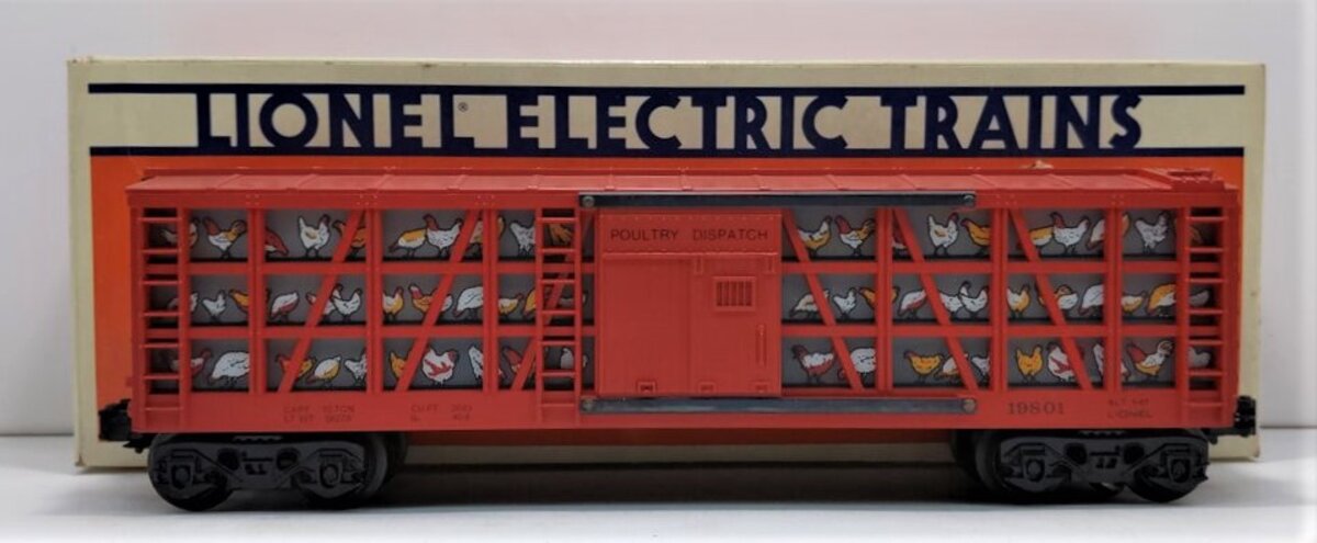 Lionel 6-19801 O Gauge Poultry Dispatch Lighted Chicken Car #19801
