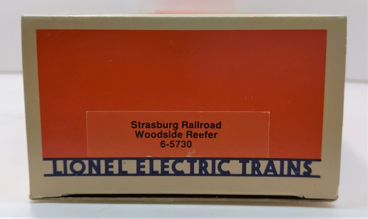 Lionel 6-5730 O Gauge Strasburg Railroad Woodside Reefer Car EX/Box