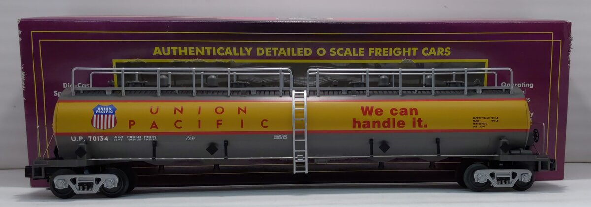 MTH 20-96055 O Gauge Union Pacific 20K Gallon 4-Compartment Tank Car #70134 EX/Box