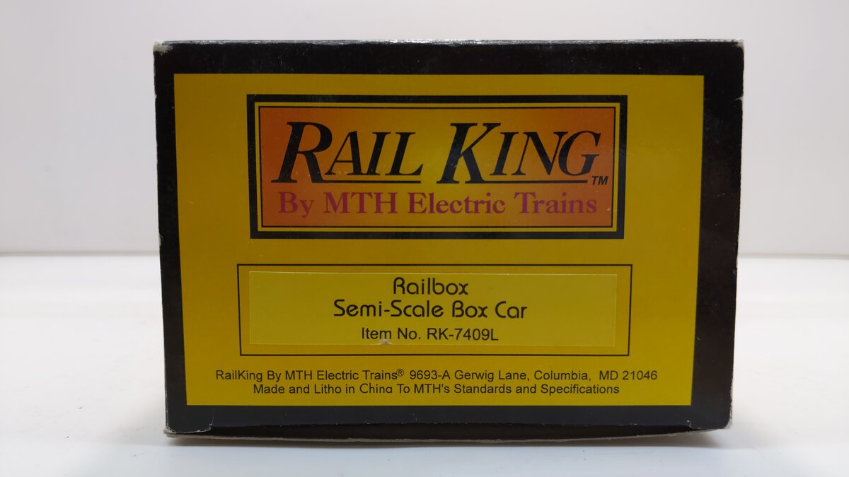 MTH 30-7409-0 O Gauge Railbox Semi-Scale Boxcar #15507 LN/Box