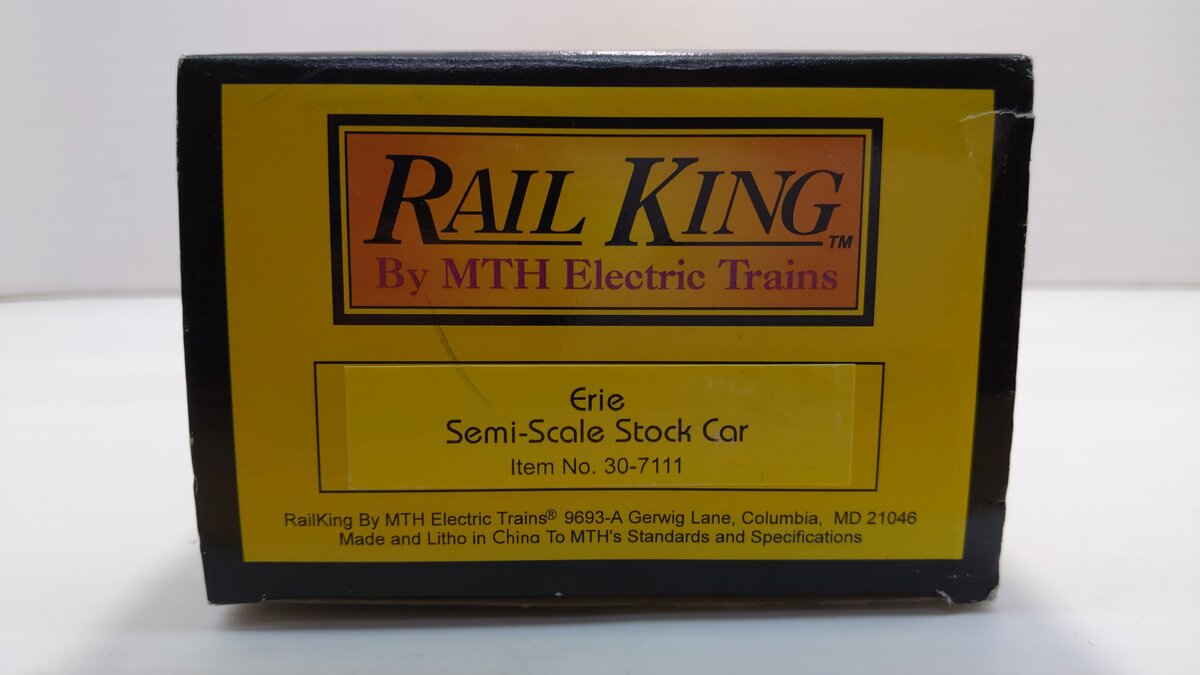 MTH 30-7111 O Gauge Erie Stock Car #56634 LN/Box