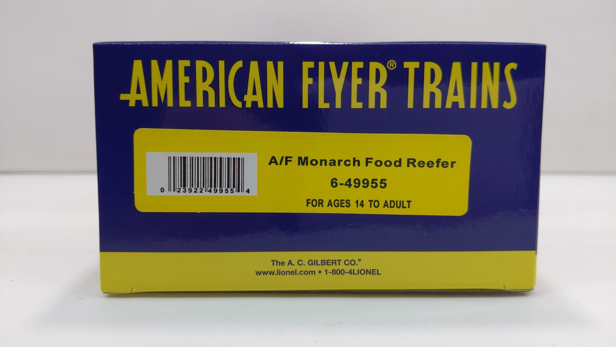 American Flyer 6-49955 S Gauge A/F Monarch Food Reefer LN/Box