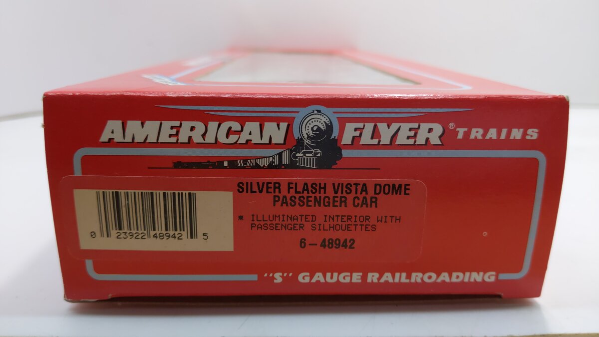 American Flyer 6-48942 S Scale AFL Silver Flash Hamilton Vista Dome #962 LN/Box