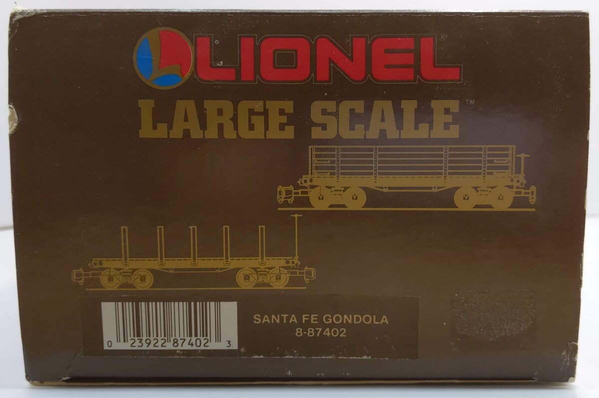 Lionel 8-87402 G Scale AT&SF Gondola #7402 LN/Box