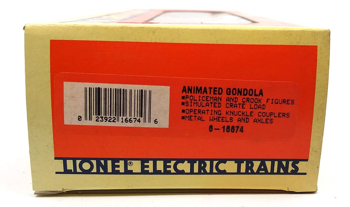 Lionel 6-16674 O Gauge Pinkerton Animated Gondola NIB