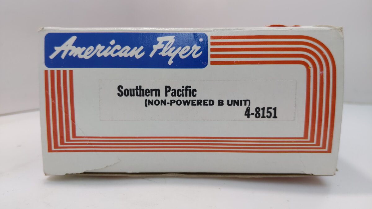 American Flyer 4-8151 S Southern Pacific Non-Powered B-Unit Diesel Loco #8151 EX/Box