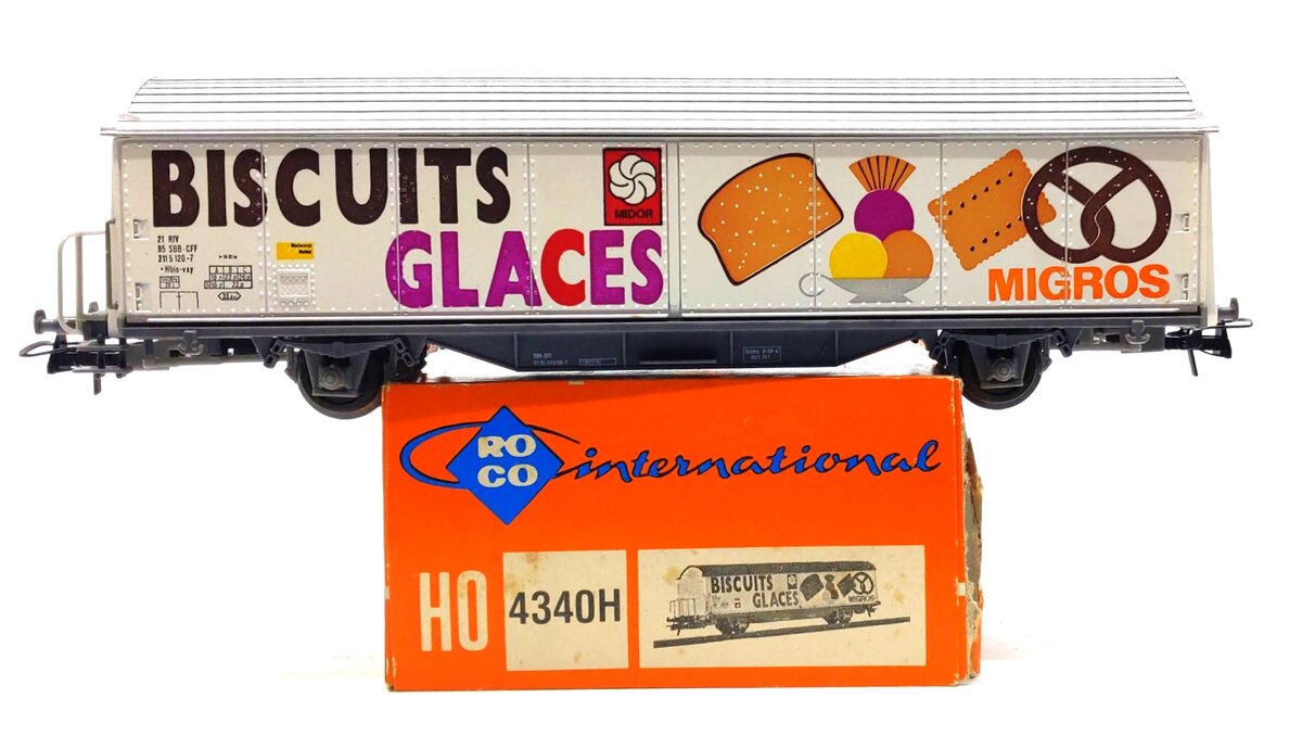 Roco 4340H HO Swiss Federal Railways Biscuits Glaces Wagon Car EX/Box
