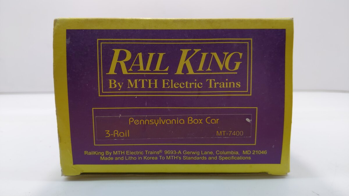MTH 20-7400 O Gauge Pennsylvania Boxcar #47011 LN/Box
