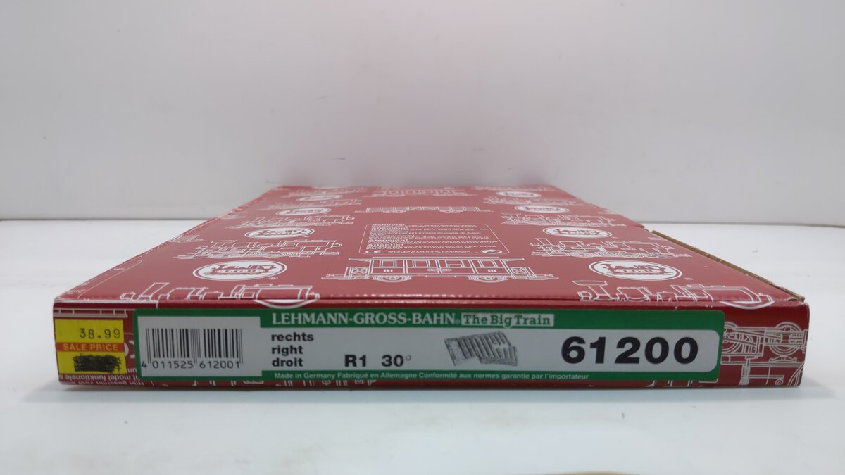 LGB 61200 G R1 30° Right Hand Roadbed Section Switch Turnout NIB
