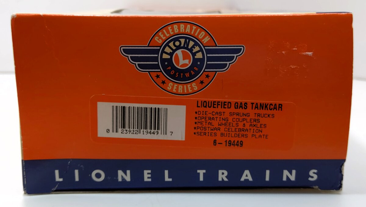 Lionel 6-19449 O Gauge PWC Liquefied Gas Tank Car #6469 LN/Box