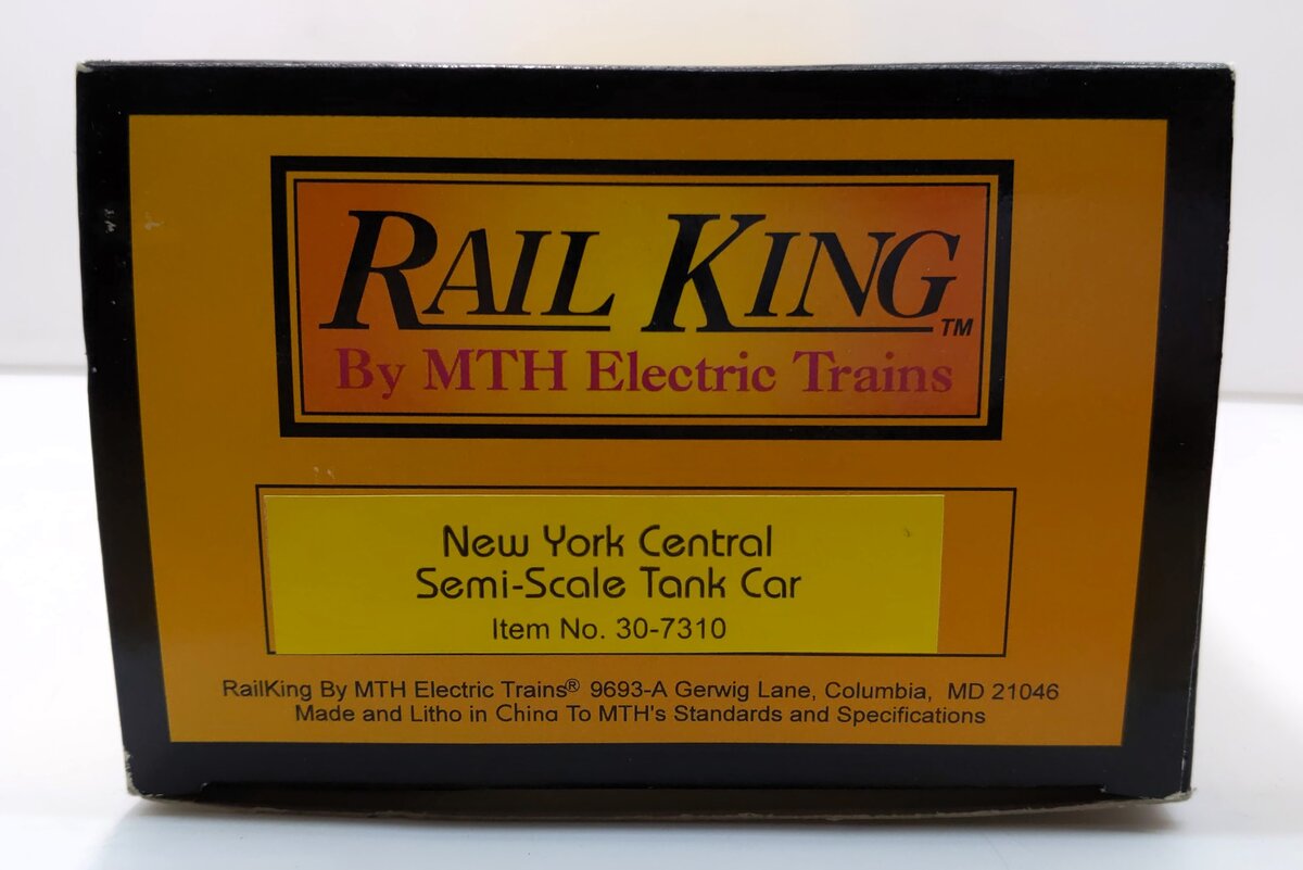 MTH 30-7310 O Gauge New York Central Semi-Scale Tank Car #5791 LN/Box