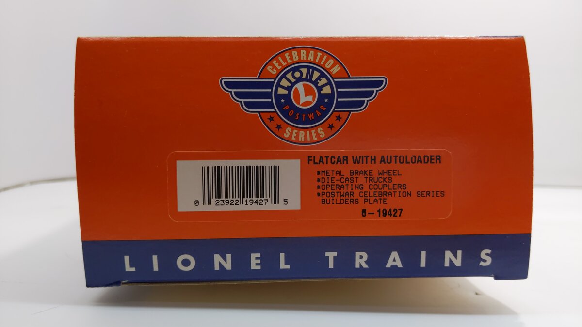 Lionel 6-19427 O Gauge PWC Evans Auto Loader w/ 4 Red Cars #6414 LN/Box