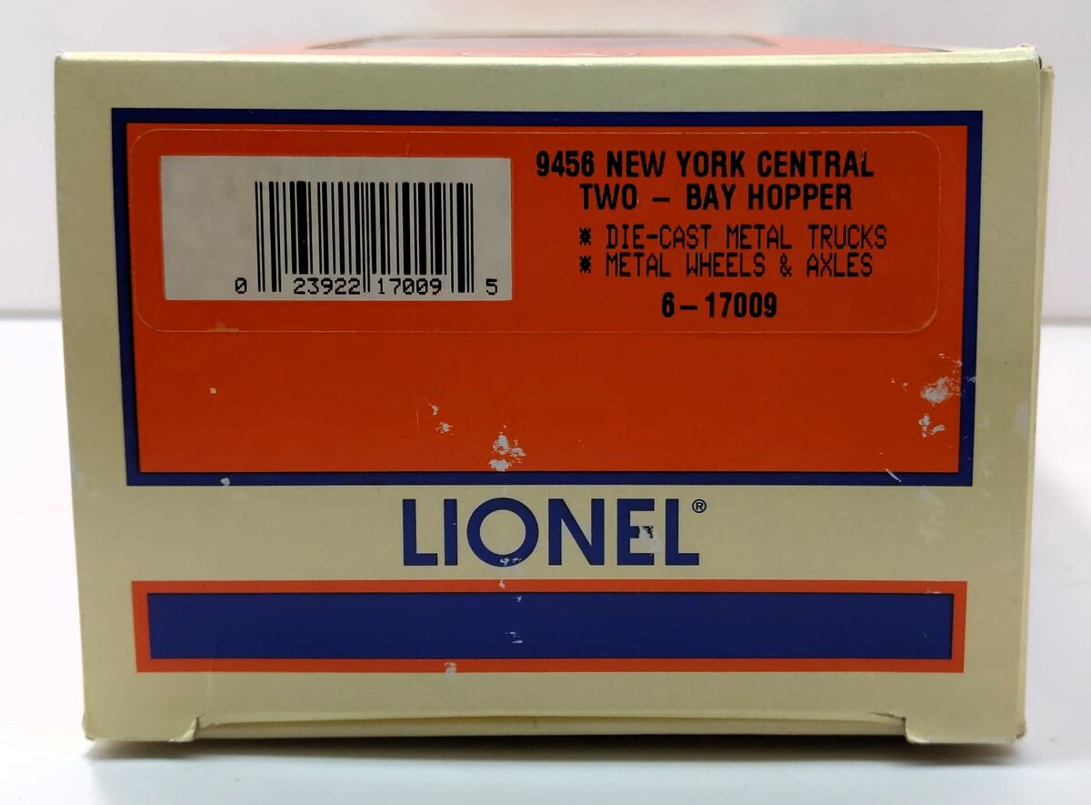 Lionel 6-17009 O Gauge New York Central 2-Bay Hopper Car #17009 LN/Box
