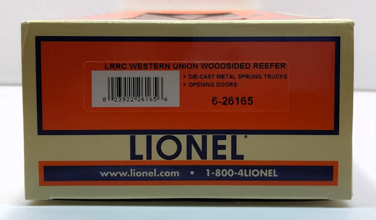 Lionel 6-26165 O Gauge LRRC Western Union Telegraph Co. Woodsided Reefer #7022 LN/Box