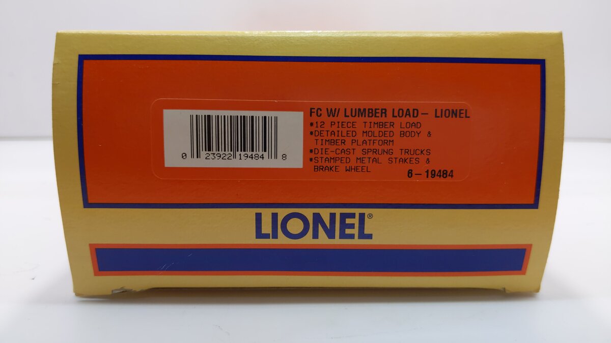 Lionel 6-19484 O Gauge Lionel Flatcar with Lumber Load #6424 LN/Box