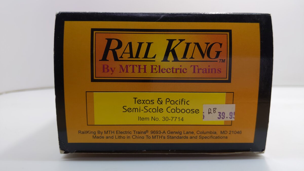 MTH 30-7714 O Gauge Texas & Pacific Caboose #2569 NIB