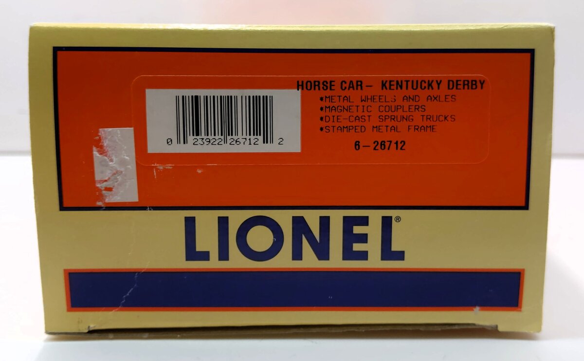 Lionel 6-26712 O Gauge Churchill Downs Kentucky Derby Horse Car #6473 LN/Box