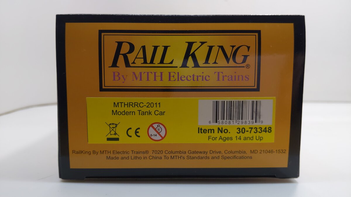 MTH 30-73348 O Gauge MTHRRC Modern Tank Car #2011 LN/Box