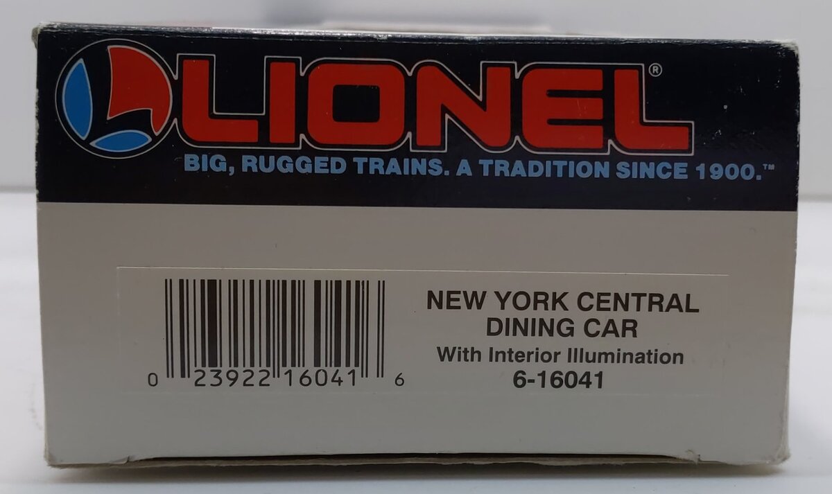 Lionel 6-16041 O Gauge New York Central Illuminated Dining Car LN/Box