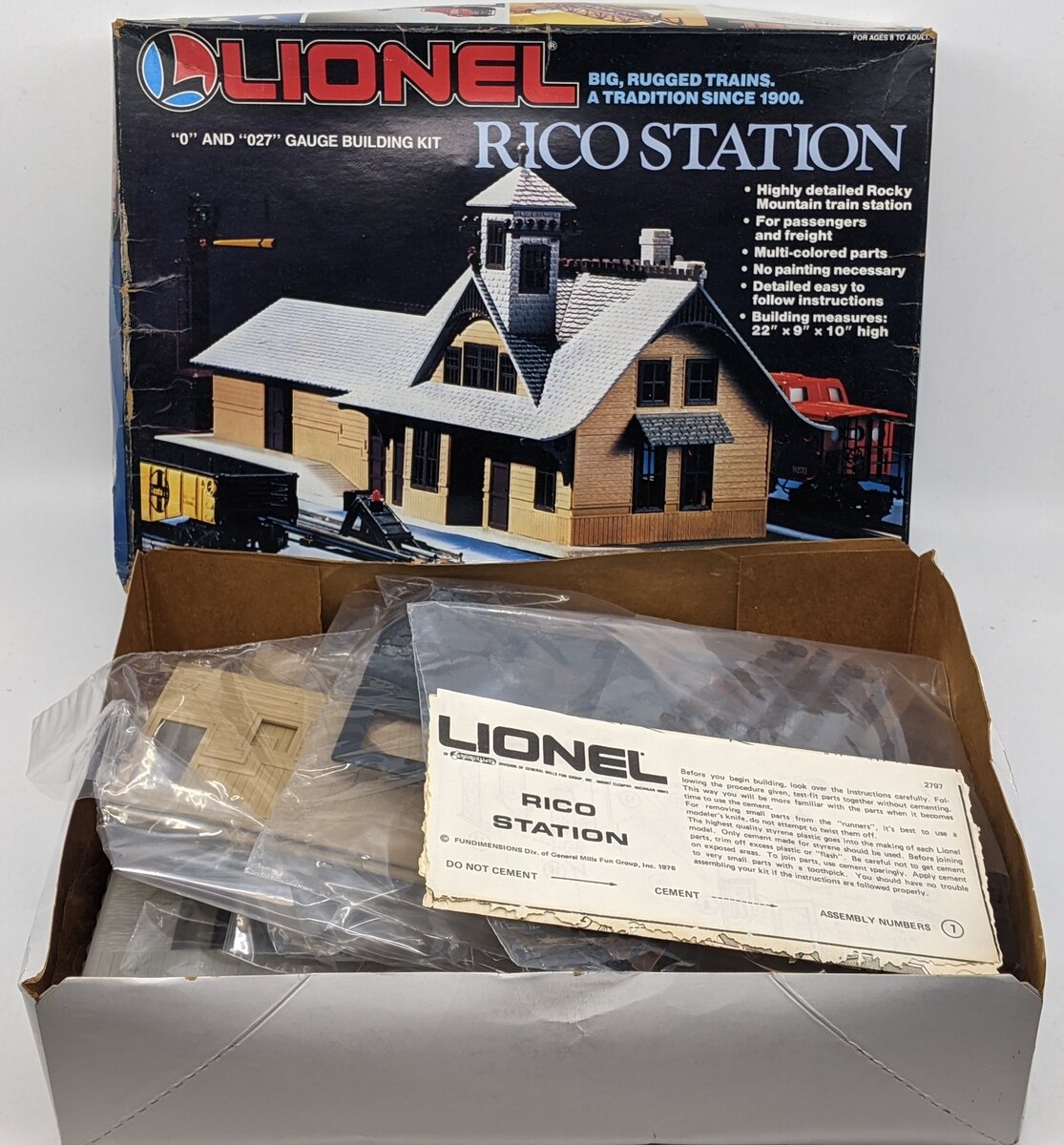 Lionel 6-2709 O / 027 Gauge Rico Station Building Kit