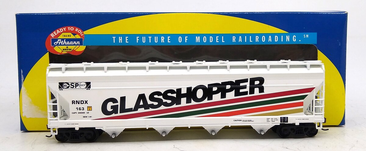 Athearn 7202 HO ACF Glasshopper Centerflow Covered Hopper #163 LN/Box