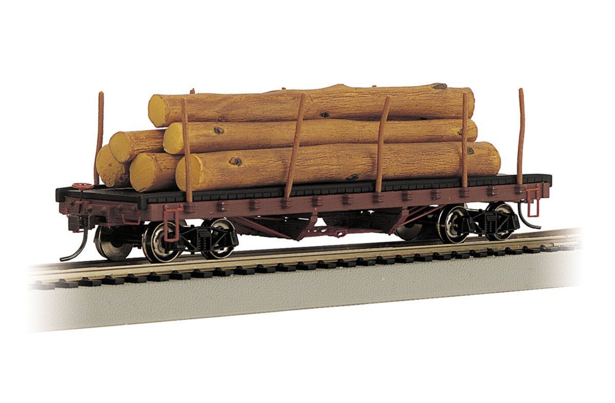 Bachmann 18332 HO Scale 1906-1935 Version ACF 40' Log Car w/ Log Load