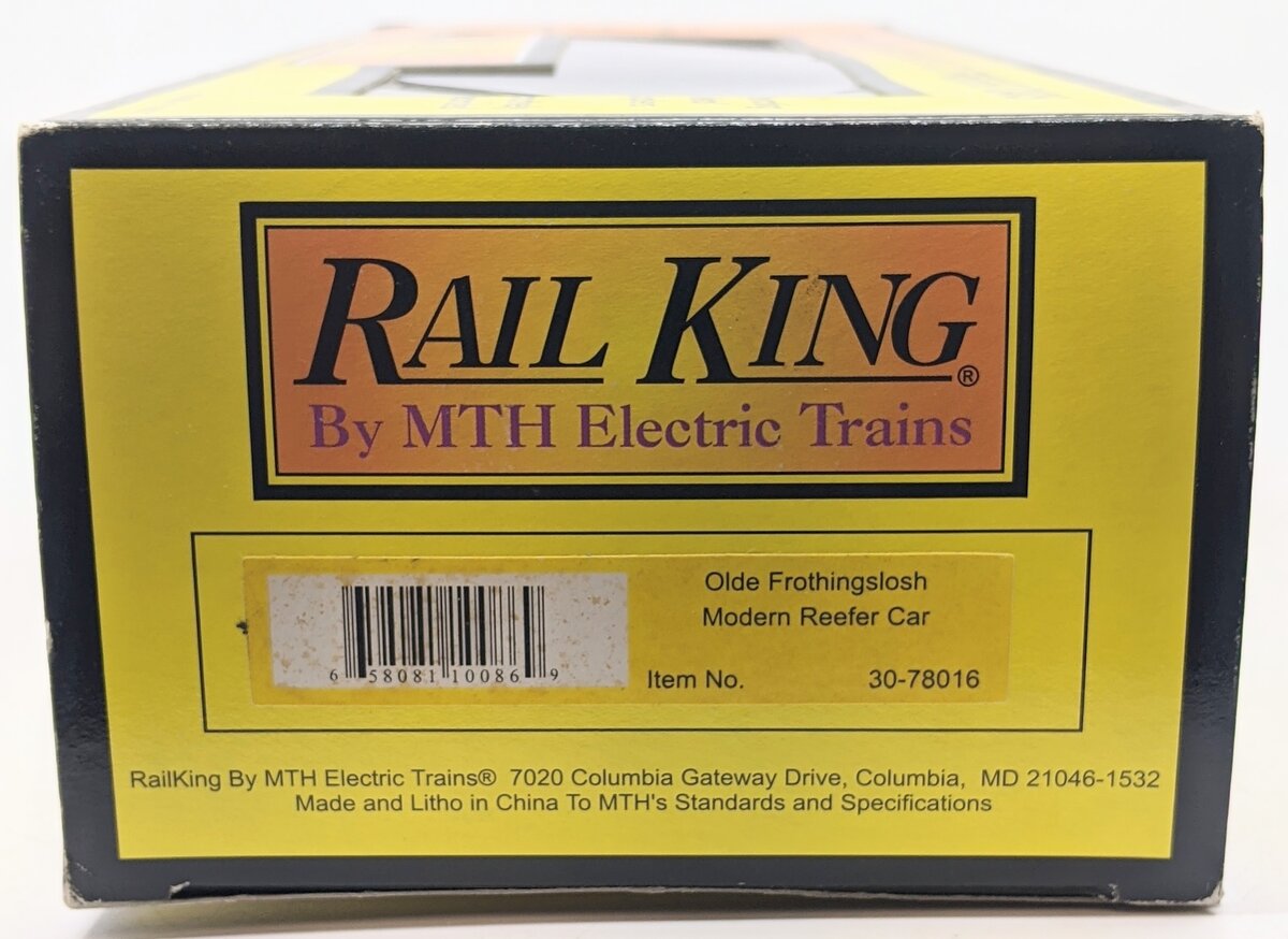 MTH 30-78016 O Gauge Olde Frothingslosh Modern Reefer Car LN/Box