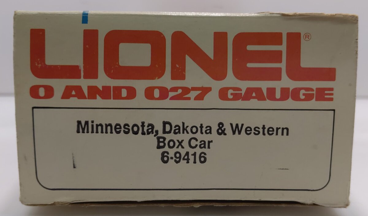 Lionel 6-9416 O Gauge Minnesota, Dakota, & Western Boxcar LN/Box