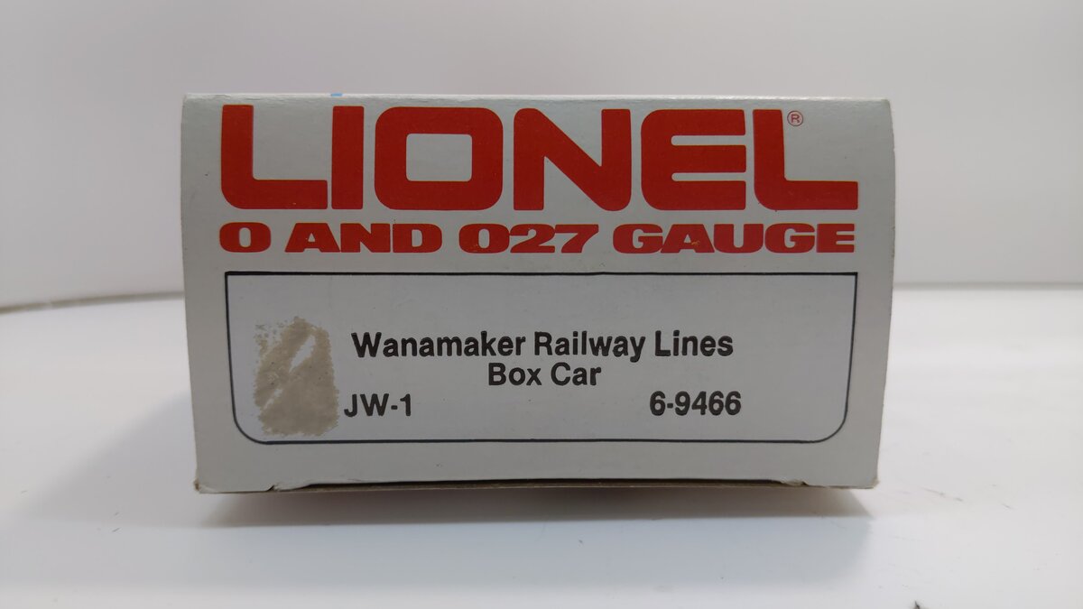Lionel 6-9466 O Gauge Wanamaker Railway Lines Boxcar LN/Box
