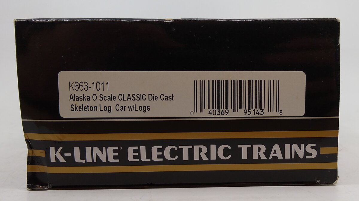 K-Line K663-1011 O Gauge Alaska Skeleton Log Car LN/Box