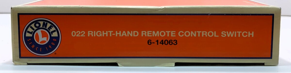 Lionel 6-14063 O 31" Remote-Control 022 Right Hand Switch Turnout LN/Box