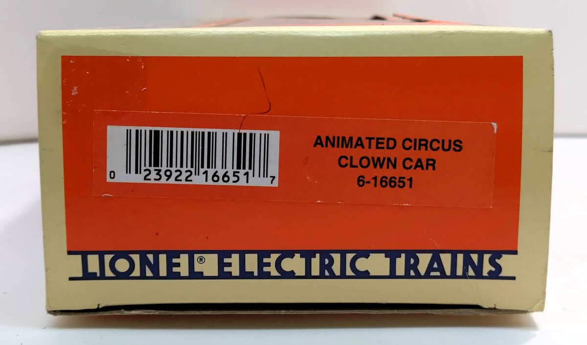 Lionel 6-16651 O Gauge Animated Circus Clown Car #16651 NIB