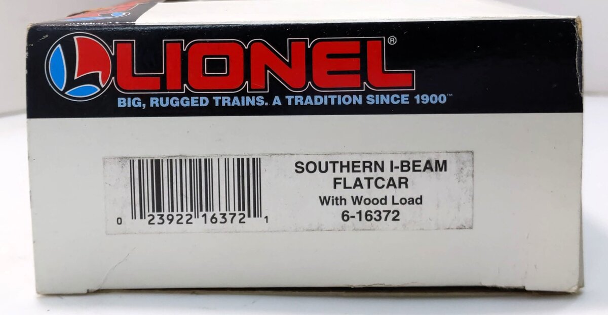 Lionel 6-16372 O Gauge Southern I-Beam Flat Car w/ Wood Load LN/Box