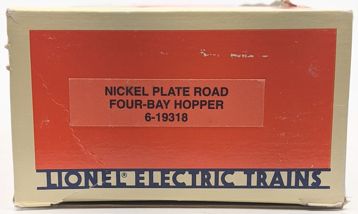 Lionel 6-19318 O Gauge Nickel Plate Road Quad Hopper w/ Coal Load LN/Box
