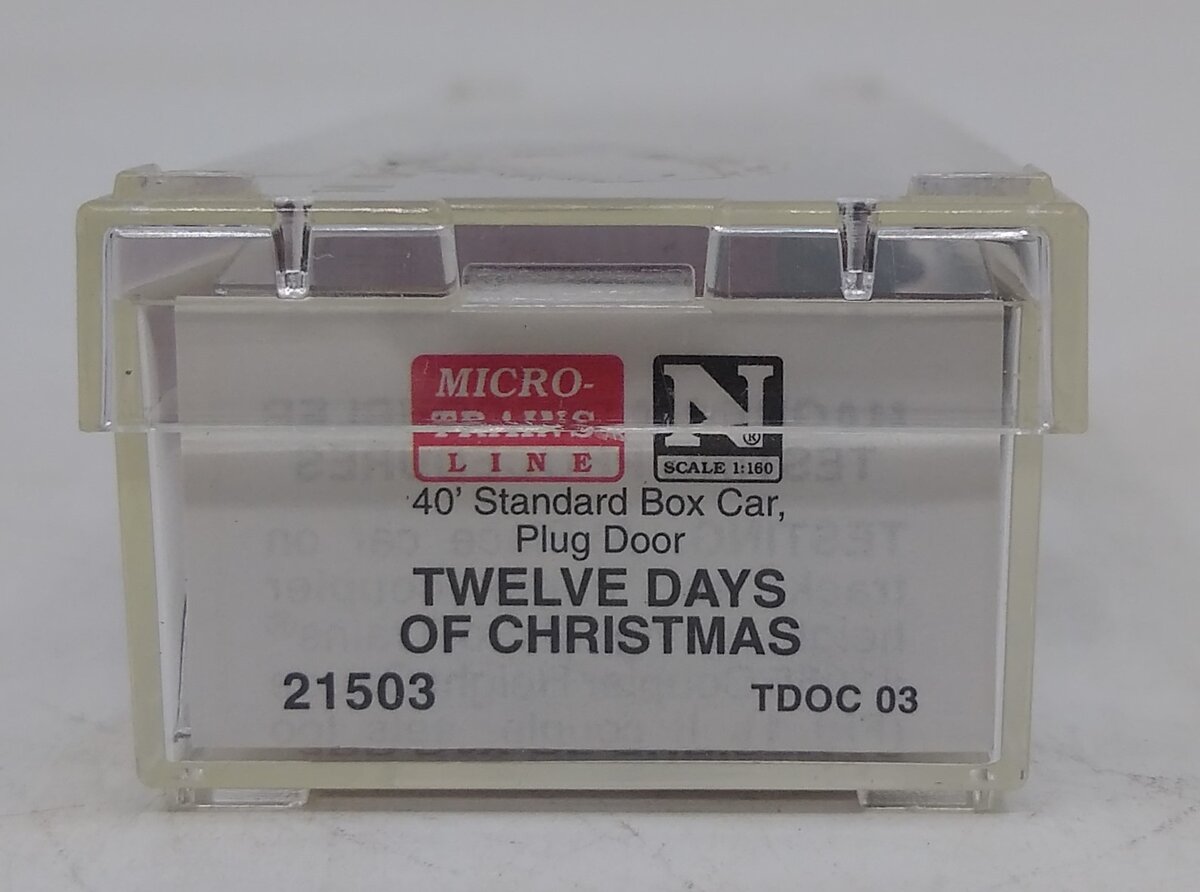 Micro-Trains 02100503 N Three French Hens 40' Plug Door Christmas Boxcar #3 NIB