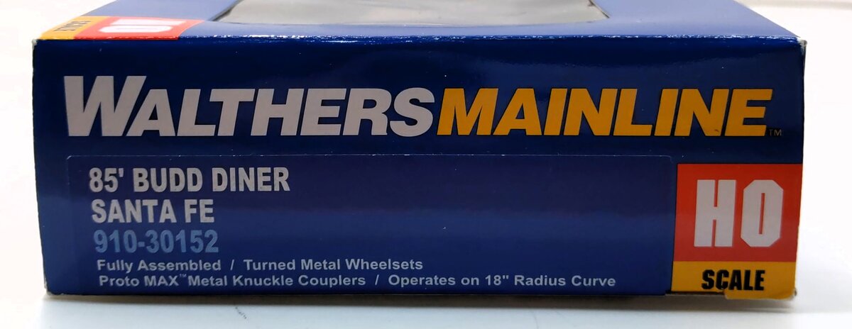 Walthers 910-30152 HO Santa Fe 85' Budd Diner - Ready to Run Passenger Car