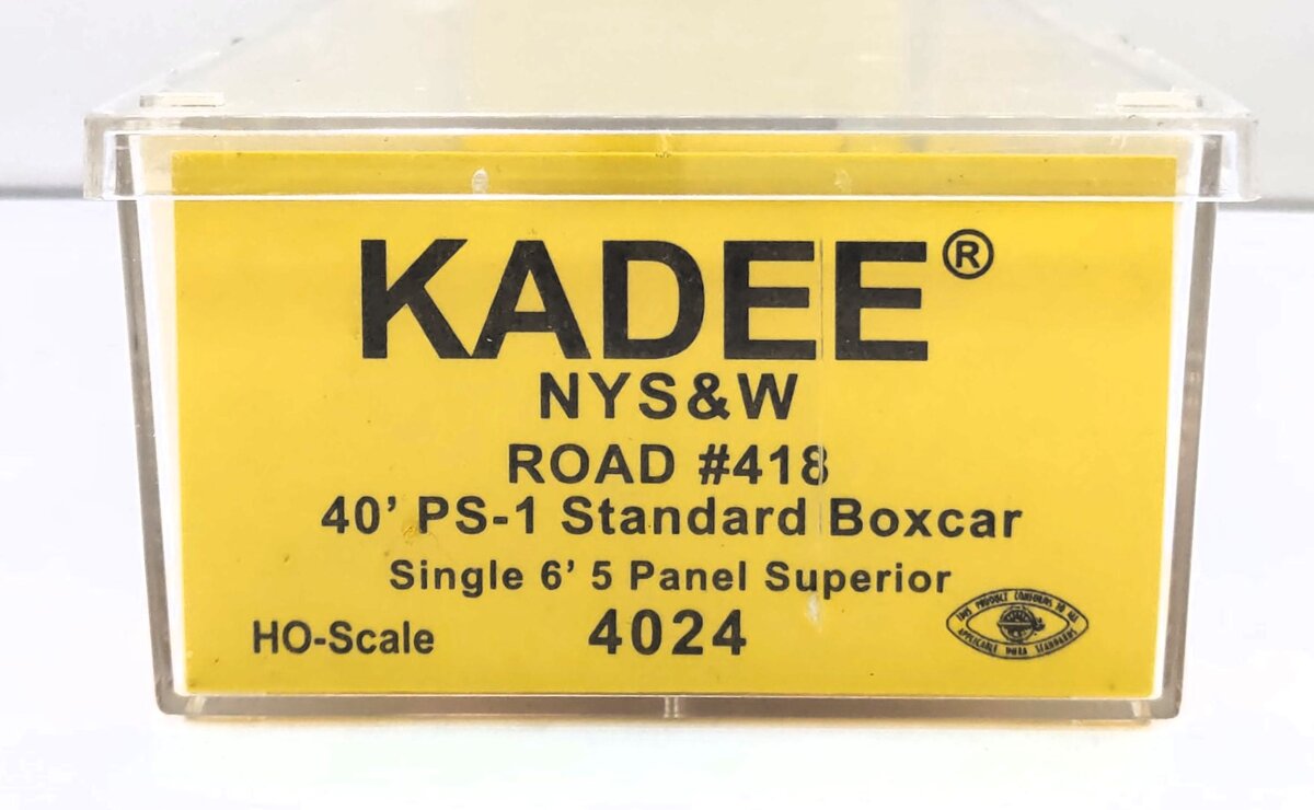 Kadee 4024 HO New York, Susquehanna & Western 40' PS-1 Boxcar #418 MT/Box