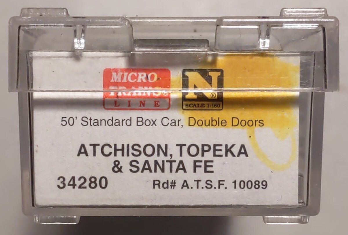 Micro-Trains 03400280 N Scale ATSF 50' Standard Double Door Boxcar #10089