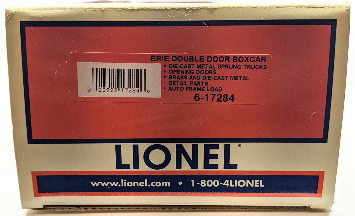 Lionel 6-17284 O Gauge Erie Double Door Boxcar #66000 LN/Box