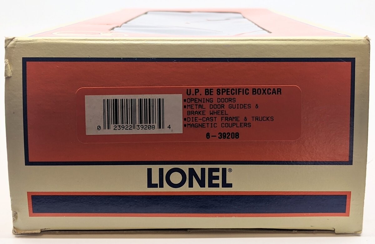 Lionel 6-39208 O Gauge Union Pacific Silver Boxcar #903658