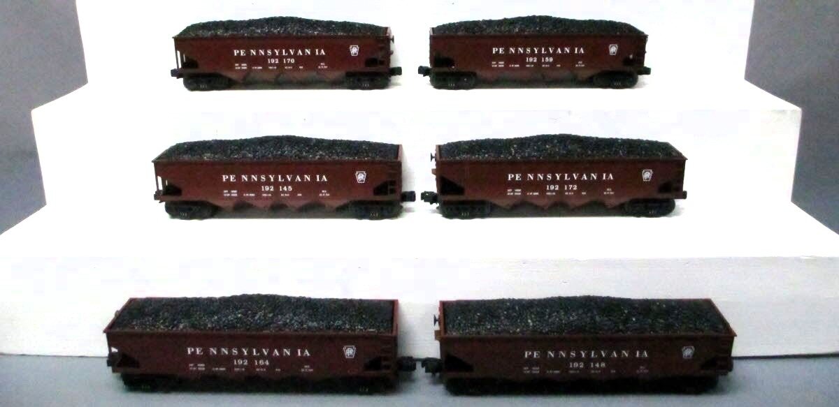 MTH 30-7530 O-Gauge Pennsylvania RailKing 4-Bay Hopper Car Set (Set of 6) EX/Box